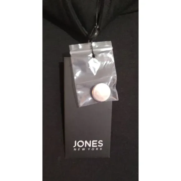 NWT Jones New York Women's Serenity Knit Mock Neck Tunic Top Size M Black Fall - Picture 8 of 9